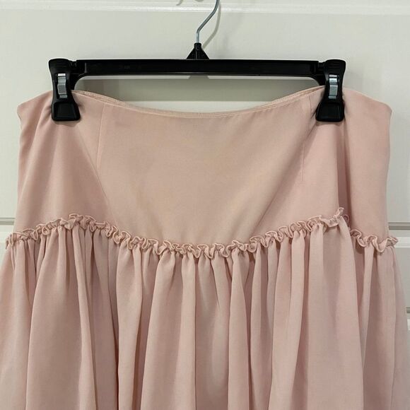 Banana Republic Women's Shirred Dropwaist Mini Skirt. Blush Pink. SZ 14. Cute. - Picture 3 of 7